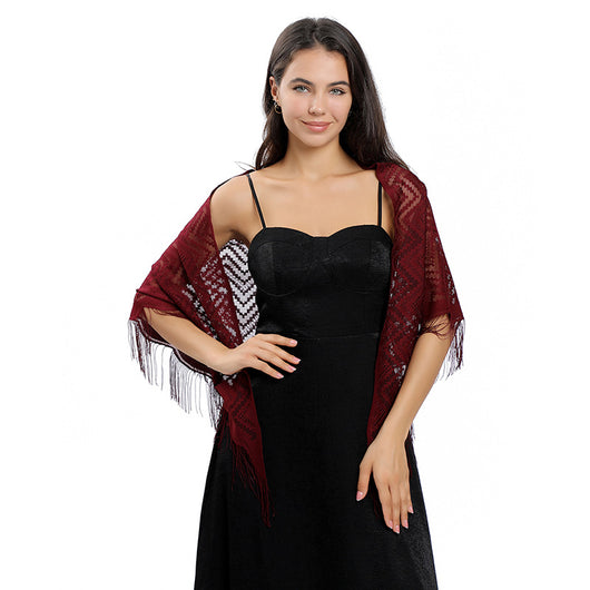 Vestido de Noche con Capa de Encaje y Escote Triangular - Image 52