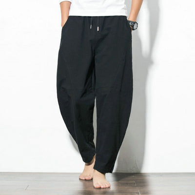 Pantalones Harem Étnicos de Algodón y Lino con Encaje Hip-Hop - Image 14