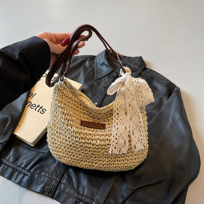 Bolsa Mensajera Tejida Calada para Mujer - Multiusos - Image 7
