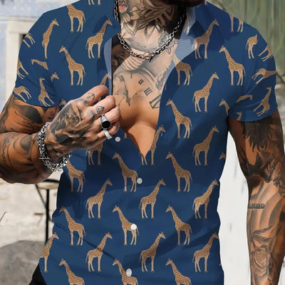 Playera Manga Corta Impresa en 3D para Hombre Verano - Image 5