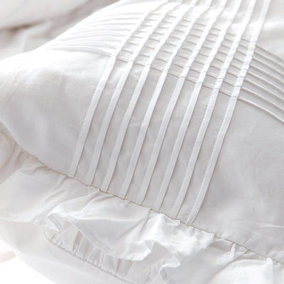 Par de Fundas de Almohada de Algodón Blanco Puro con Volantes Estilo Princesa Coreano - Image 6