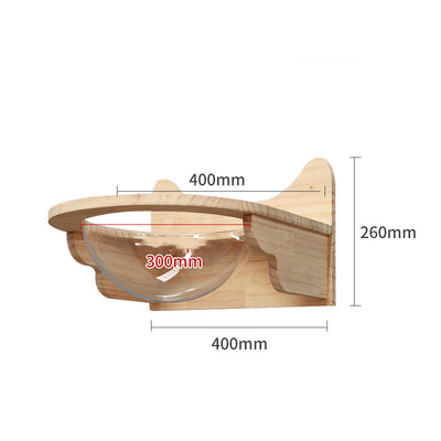 Árbol Rascador Mural para Gatos - Plataforma de Madera Sólida con Escalera - Image 4