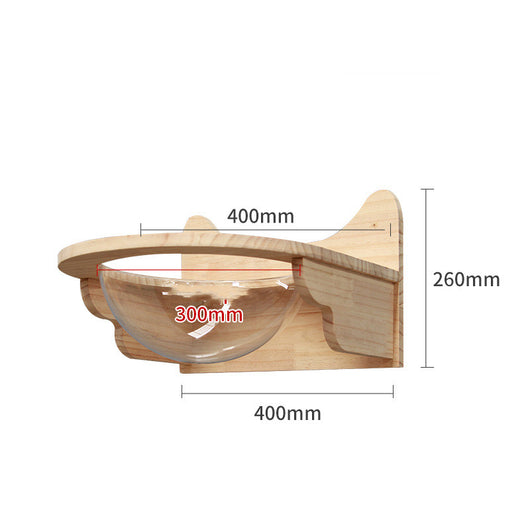 Árbol Rascador Mural para Gatos - Plataforma de Madera Sólida con Escalera - Image 4