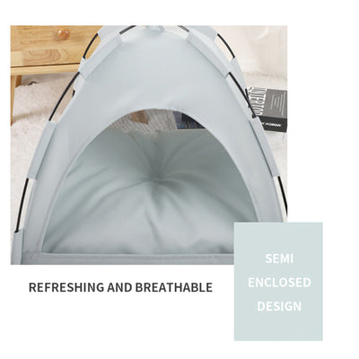 Cama Fresca para Mascotas con Carpa y Cojín Removible - Image 13