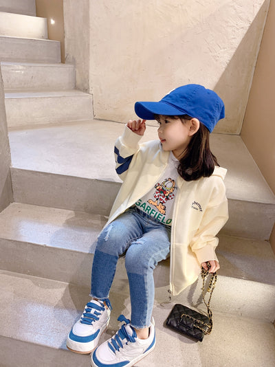 Suéter Cardigan Holgado de Manga Larga para Niñas - Image 8