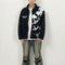 Chaqueta Denim Negra con Estampado de Calavera Bordada
