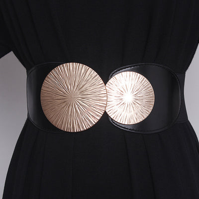 Cinturón Elástico Ancho Rojo para Mujer - Accesorio Versátil para Vestidos y Faldas - Image 18