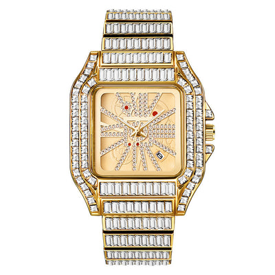 Reloj de Cuarzo Hip Hop con Diamantes Completos y Carátula Grande para Hombre - Image 6