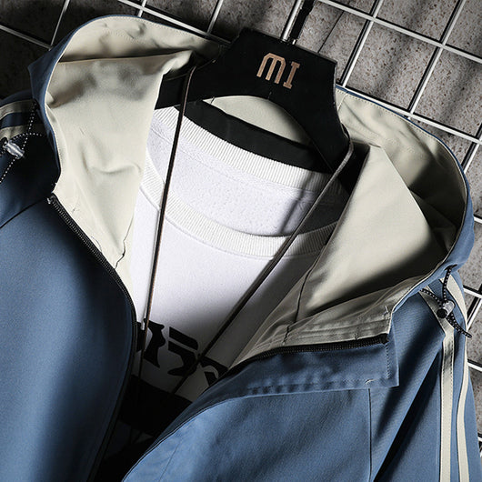Chaqueta Cardigan de Trabajo con Capucha y Tres Barras para Hombre - Image 3
