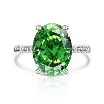 Anillo Versátil de Diamante Hielo Floral en Carbono Alto para Mujer - Image 13