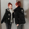 Abrigo Cálido Estilo Coreano Oversize Versátil