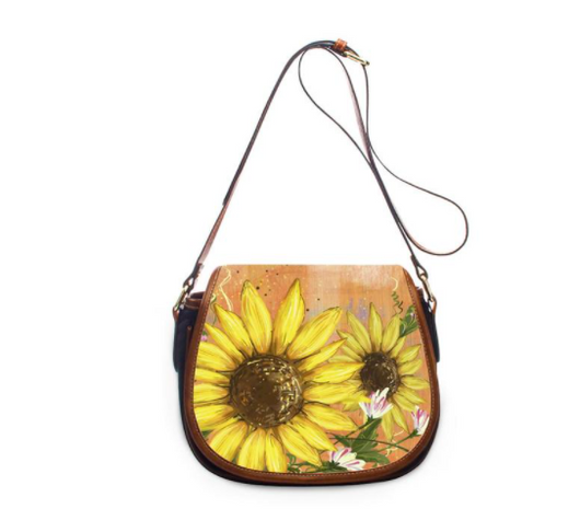 Bolso de Cuero para Mujer con Estampado de Girasoles - Image 10