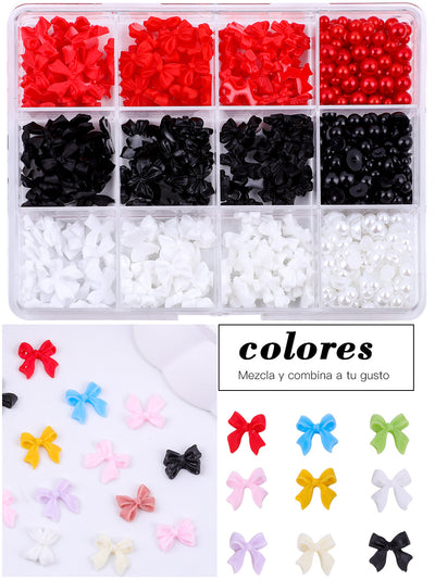 Set de Adornos Navideños de Resina con Lazos y Moños Mixtos - Image 42