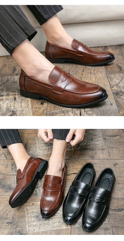 Zapatos de Cuero Minimalistas Punta Afilada Estilo Británico - Image 6