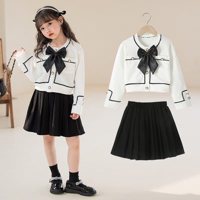 Conjunto de Dos Piezas con Falda Plisada de Textura Waffle para Niñas - Image 6