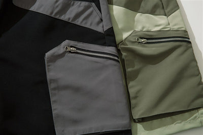 Shorts de Trabajo Patchwork Contraste para Hombre - Casual y Versátil - Image 15