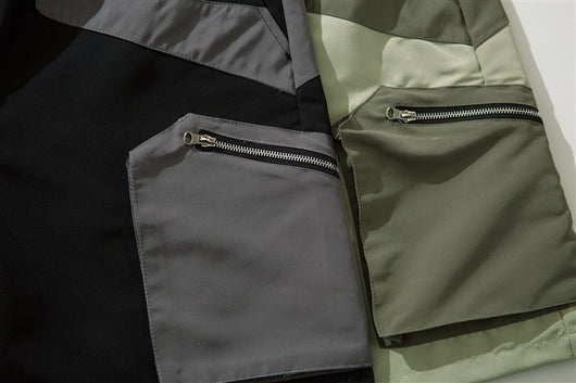 Shorts de Trabajo Patchwork Contraste para Hombre - Casual y Versátil - Image 15