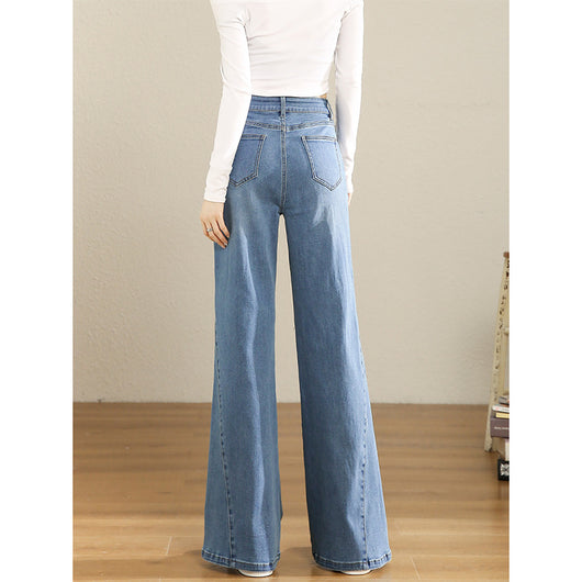 Jeans Cintura Alta Acampanados con Diseño Artístico para Mujer - Image 5