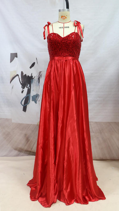 Vestido de Noche Largo Elegante con Lentejuelas y Tirantes para Mujer - Image 5