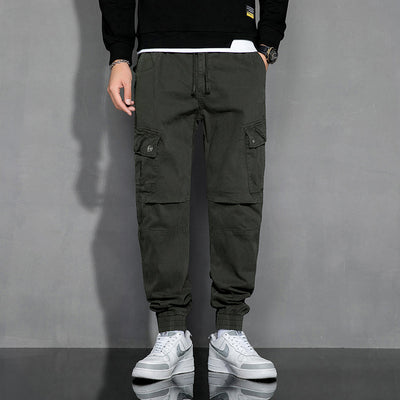 Pantalones Casuales Retro Japoneses con Cintura Elástica para Primavera y Otoño - Image 8