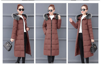 Abrigo Largo Acolchado Estilo Coreano Hasta la Rodilla - Image 31