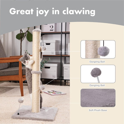 Rascador de Sisal Premium para Gatos y Gatitos con Pelota Colgante - Image 9