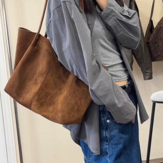 Bolso Tote Retro de Gran Capacidad para Otoño e Invierno - Image 9