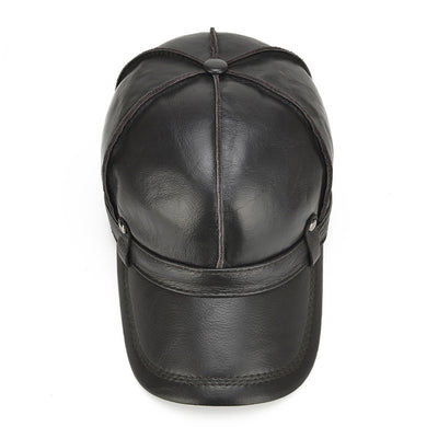 Gorro de Cuero para Hombre con Protección Auditiva - Invierno Acolchado - Image 4