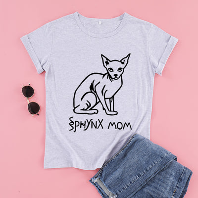Playera Estampada Gatos sin Pelo con Letras Street Style - Image 21