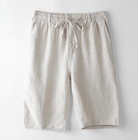 Shorts de Lino Casuales Holgados para Playa Hombre - Image 3