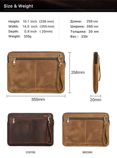 Funda Protectora para Laptop en Cuero Crazy Horse - Maletín Portátil Elegante - Image 12