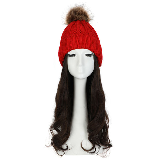 Gorro de Lana con Peluca Desmontable para Mujer - Image 40