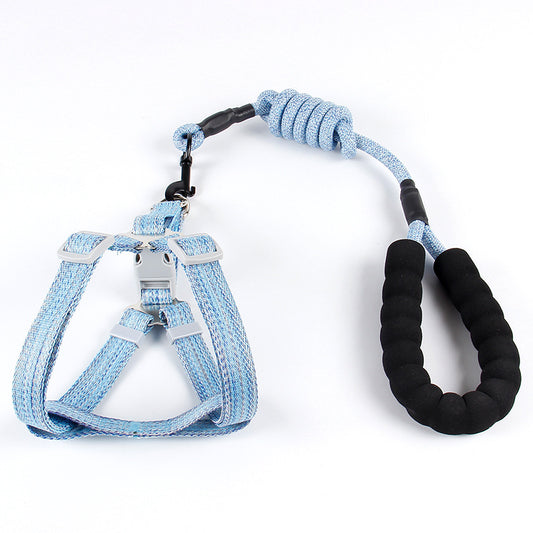 Correa de Pecho Nylon para Perro con Cadena Trenzada - Diseño Fashion - Image 2