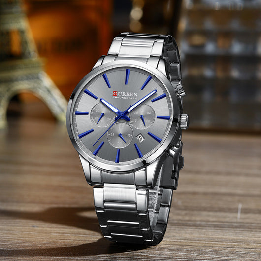 Reloj de Negocios Impermeable para Hombre con Calendario de Seis Manecillas - Image 20