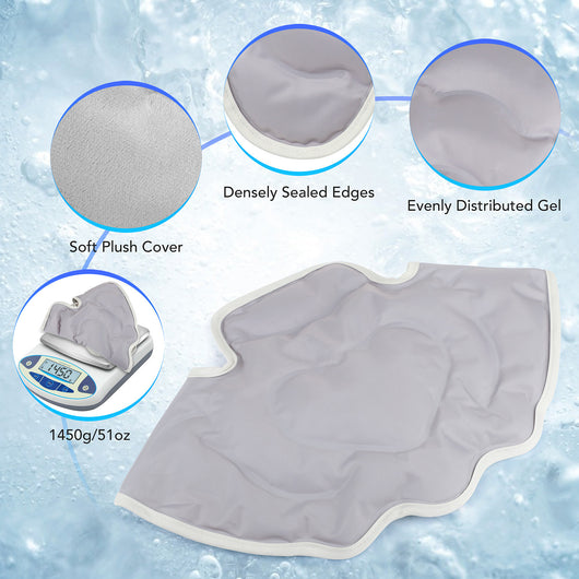 Almohadilla Térmica de Gel para Hombros - Compresas Frías y Calientes Reutilizables - Image 14