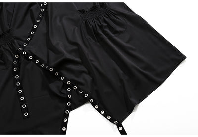 Abrigo Trench Coat Negro Entallado de Manga Larga para Mujer - Image 17