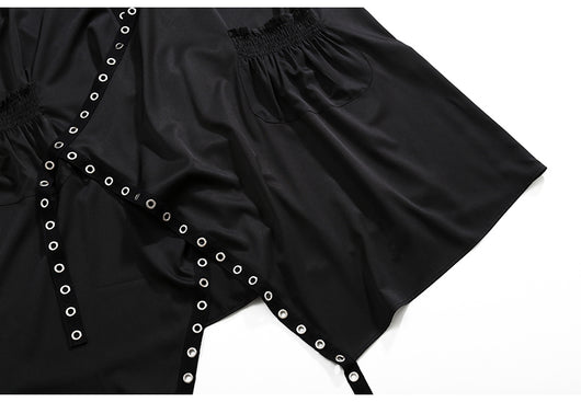 Abrigo Trench Coat Negro Entallado de Manga Larga para Mujer - Image 17