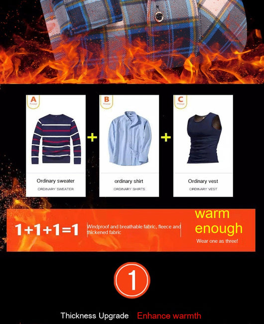 Camisa Térmica Acolchada a Cuadros para Hombre - Image 17