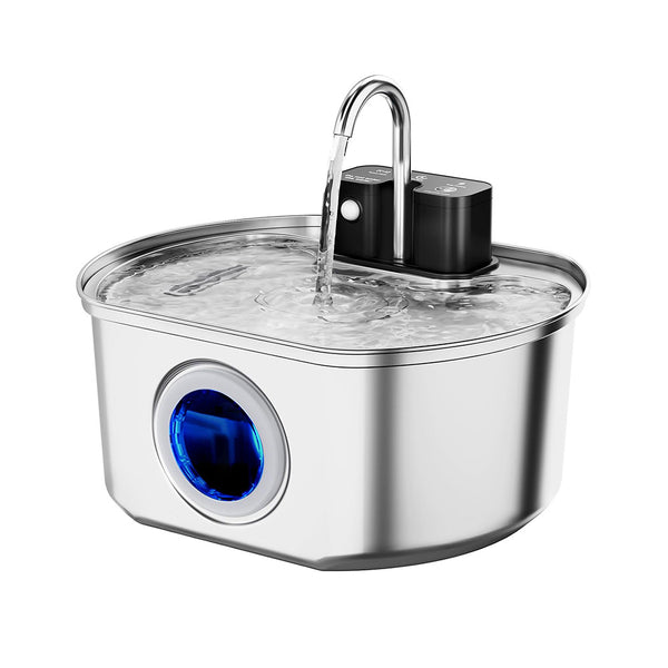 Fuente de Agua Automática para Mascotas 32L Acero Inoxidable con Sensor Infrarrojo