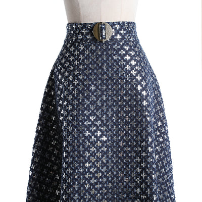 Falda Vaquera Midi con Bordados Elegantes - Image 14