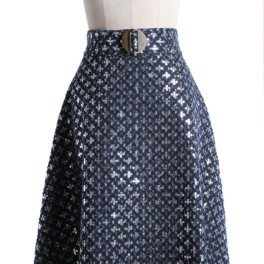 Falda Vaquera Midi con Bordados Elegantes - Image 14