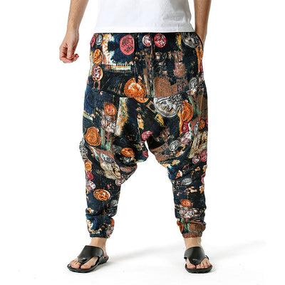 Pantalones Harem Bohemios de Algodón para Yoga y Relajación - Image 4