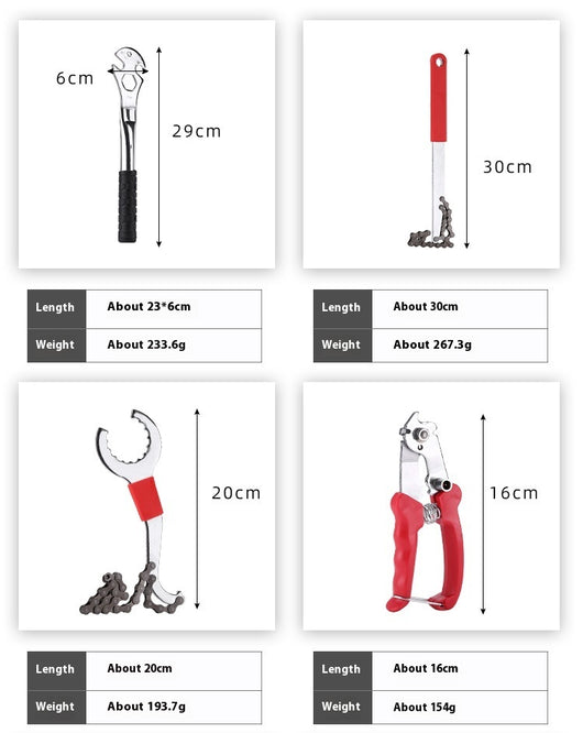 Kit Completo de Herramientas para Reparación de Bicicletas de Montaña con Cortacadenas - Image 29