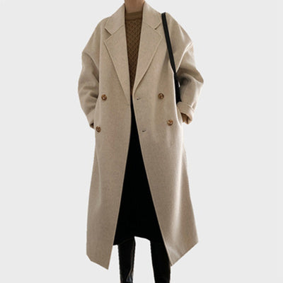 Abrigo de Lana Reversible Doble Cara Elegante - Image 20
