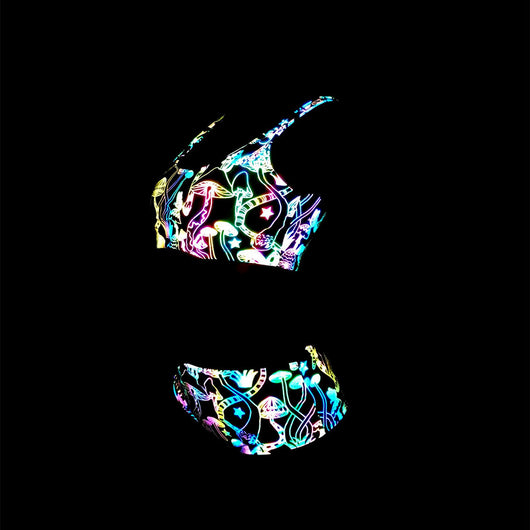 Bikini Estampado Hongos con Detalles Reflectantes Brillantes para Mujer - Image 7