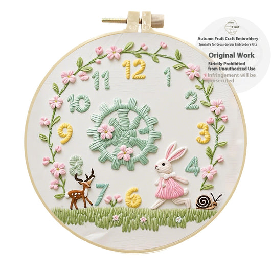 Kit DIY Reloj Decorativo con Bordado - Manualidad Creativa Hecha a Mano - Image 3