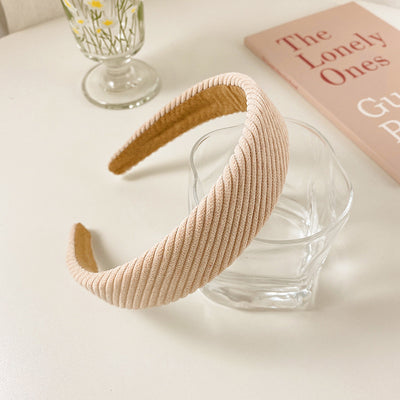 Diadema Retro de Satén con Esponja - Accesorio para Cabello Francés de Ancho Generoso - Image 51
