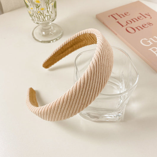 Diadema Retro de Satén con Esponja - Accesorio para Cabello Francés de Ancho Generoso - Image 51