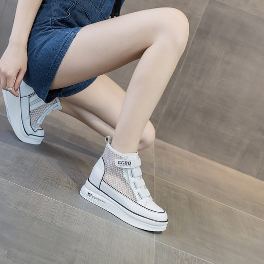 Zapatos de Cuero Transpirables con Plataforma Elevada para Mujer - Image 7