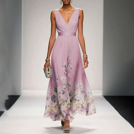 Vestido de Noche Elegante Escote V Sofisticado - Image 7